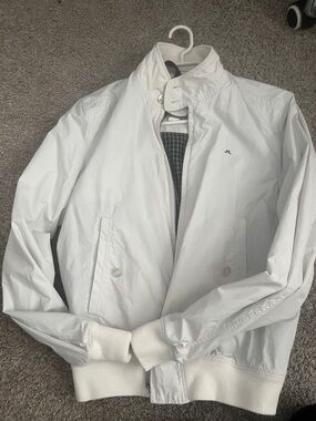 J.Lindeberg White Men's Bomber Jacket